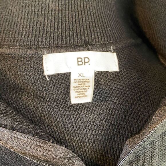 BP. Womens Black Blue Acrylic Mock Neck Quarter Zip Stripe Sweater Size XL NWT - Picture 4 of 7